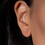 Labreta / cartilage piercing - blesk, barva: čirá (1,2 x 6 mm)