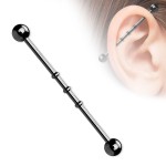 Industrial piercing (černá)