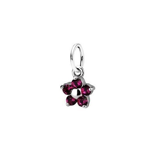 Dětský přívěsek kytička, Crystals from SWAROVSKI®, barva: Fuchsia