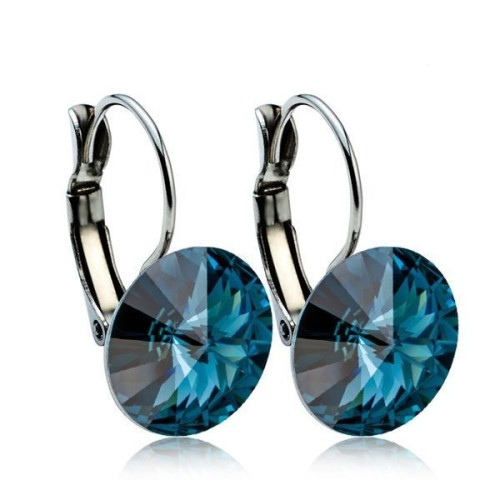 Ocelové náušnice s krystaly Swarovski® 12 mm, MONTANA