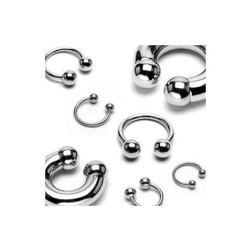 Piercing - podkova 1,2x8 mm, 4 mm kuličky