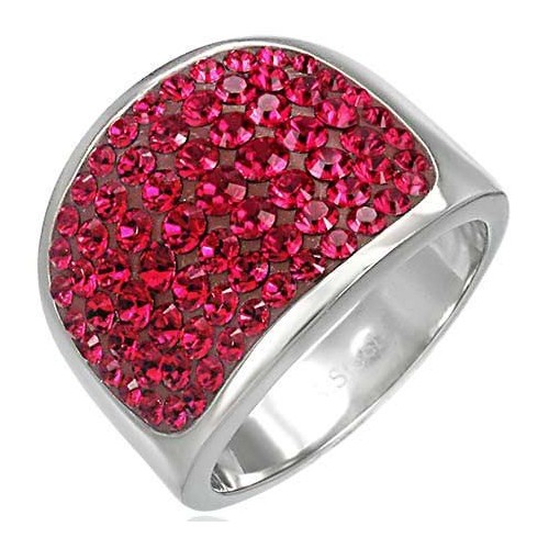 Prsten se Swarovski krystalky chirurgická ocel LSTA010