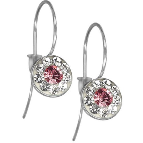 Naušnice ESSW08 rose s krystaly Swarovski Elements