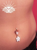 Piercing do pupíku kytička HWGDPN12452