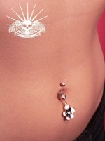 Piercing do pupíku kytička HWGDPN12562