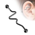 Industrial piercing 1,6 x 38 mm (žluté zlato)