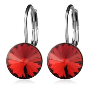 Ocelové náušnice s krystaly Swarovski®, SCARLET