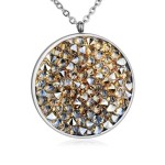 Ocelový náhrdelník s krystaly Crystals from Swarovski®, GOLDEN SHADOW