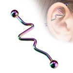 Industrial piercing 1,6 x 38 mm (žluté zlato)