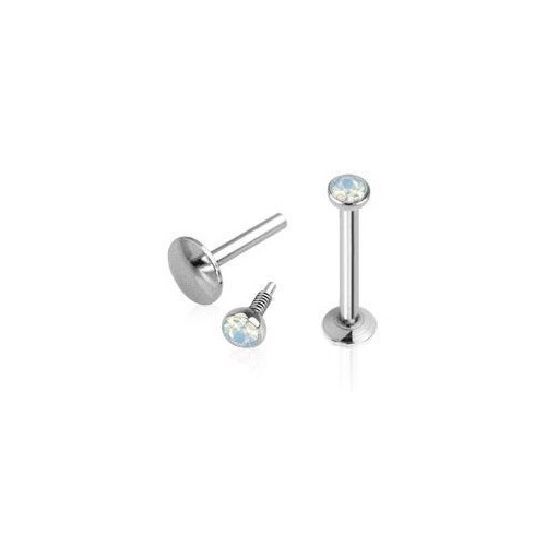 Piercing do brady - labreta, opalit bílý (1,2 x 8 mm)