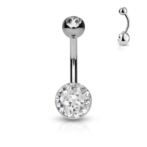 Piercing do pupíku zdobený Crystals from Swarovski® (čirá)