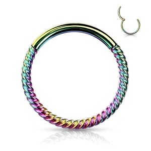 Piercing segment kruh vroubkovaný, 1,0 x 8 mm