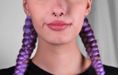 Černý falešný magnetický septum piercing do nosu