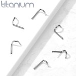 Tyčka k PUSH IN piercing do nosu TITAN, 0,8 x 6 mm