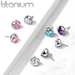 Kamínek k PUSH IN piercing do nosu TITAN, AB zirkon (1,5 mm)