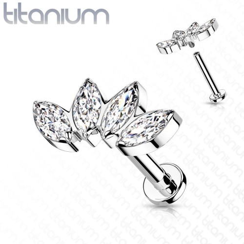 Piercing do brady / ucha TITAN (1,2 x 6 mm)