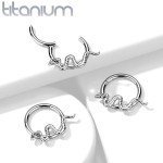 Segment kruh s hadem - helix / cartilage / tragus piercing TITAN (1,2 x 8 mm)