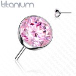 Kamínek k PUSH IN piercing do nosu TITAN (1,5 mm)