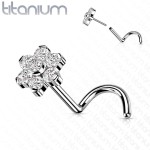 PUSH IN piercing do nosu TITAN, 0,8 x 6 mm