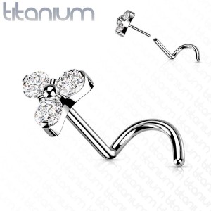 PUSH IN piercing do nosu TITAN, 0,8 x 6 mm