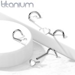 PUSH IN piercing do nosu TITAN, 0,8 x 6 mm