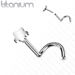 PUSH IN piercing do nosu TITAN, 0,8 x 6 mm