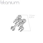 Piercing do brady / ucha TITAN (1,2 x 6 mm)