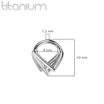 Segment kruh - helix / cartilage / tragus piercing TITAN (1,2 x 8 mm)