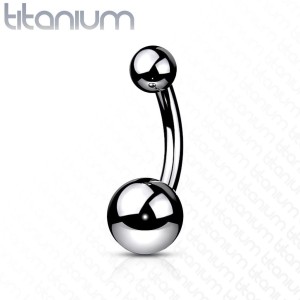 Piercing do pupíku - banánek malý TITAN, 1,2 mm