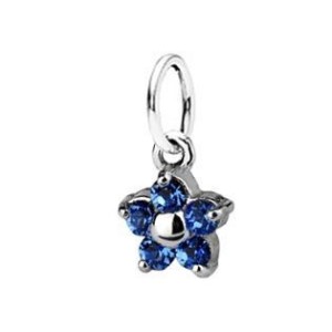 Dětský přívěsek kytička, Crystals from SWAROVSKI® Light Sapphire