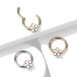 Segment kruh s kytičkou septum piercing 1,2 x 8 mm