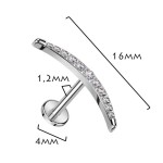 Piercing do brady - labreta TITAN (1,2 x 6 mm)