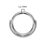 Piercing segment kruh ozdobný (1,2 x 8 mm)