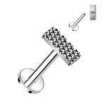 Piercing do brady - labreta TITAN, 1,2 x 6 mm