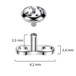 Kompletní microdermal piercing TITAN, 1,6mm (5 mm)