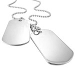 Vojenské známky - dog tag + kuličkový řetízek