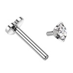 Piercing do brady TITAN, čirý kámen (1,2 x 6 mm)