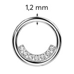 Segment kruh septum / cartilage / tragus piercing (1,2 x 10 mm)