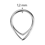 Piercing septum / helix / cartilage TITAN (1,2 x 8 mm)