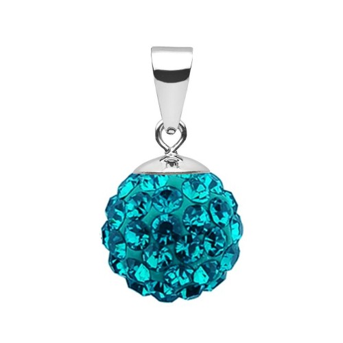 Stříbrný přívěsek s krystaly Crystals from Swarovski® Blue Zircon