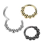 Segment kruh - helix / cartilage / tragus / septum piercing TITAN (1,2 x 8 mm)