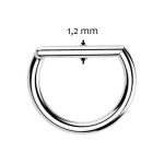 Piercing segment půlkruh TITAN (1,2 x 8 mm)