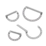 Piercing segment půlkruh TITAN (1,2 x 6 mm)