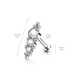 Piercing do brady / ucha TITAN (1,2 x 6 mm)