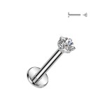 Piercing do brady - labreta titan hvězda (1,2 x 6 mm)