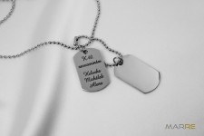 Vojenské známky - dog tag + kuličkový řetízek