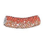 Stříbrný přívěsek s krystaly Swarovski oranžová trubička 34132.4