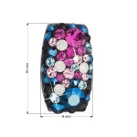 Stříbrný přívěsek s krystaly Swarovski mix barev obdélník 34194.4 galaxy