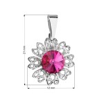 Přívěsek bižuterie se Swarovski krystaly růžová kytička 54032.3 fuchsia