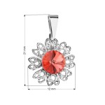 Přívěsek bižuterie se Swarovski krystaly červená kytička 54032.3 padparadcha